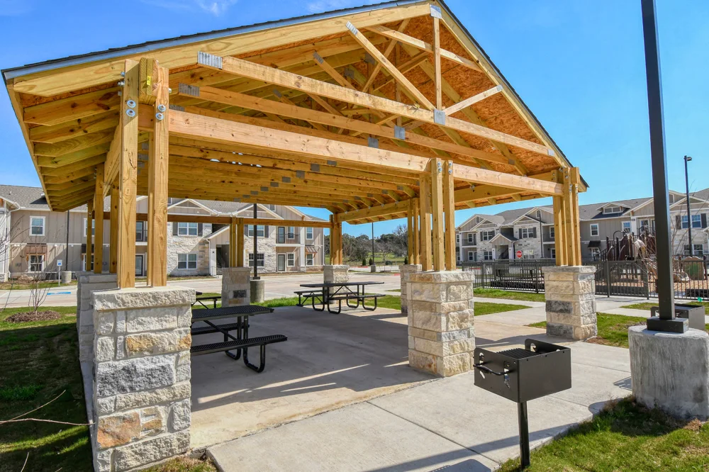 Outdoor picnic gazebo at Abbington Ranch